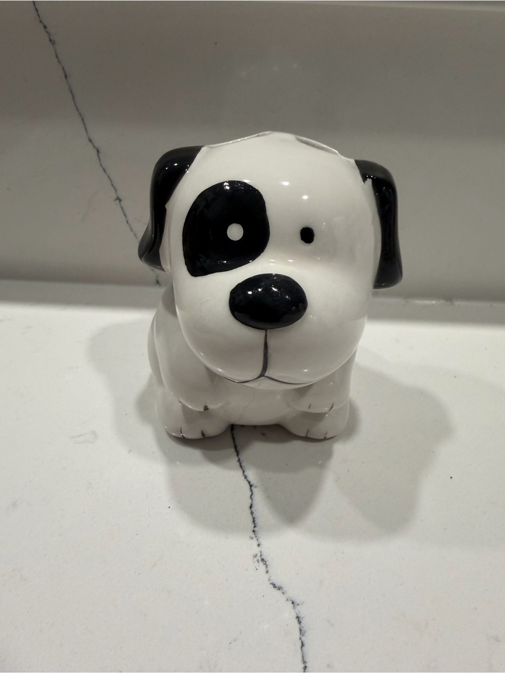 TOOTH BRUSH HOLDER Ceramic Dog Figurine - Decorative Bath Accent